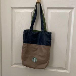 Starbucks brand pleather tote bag